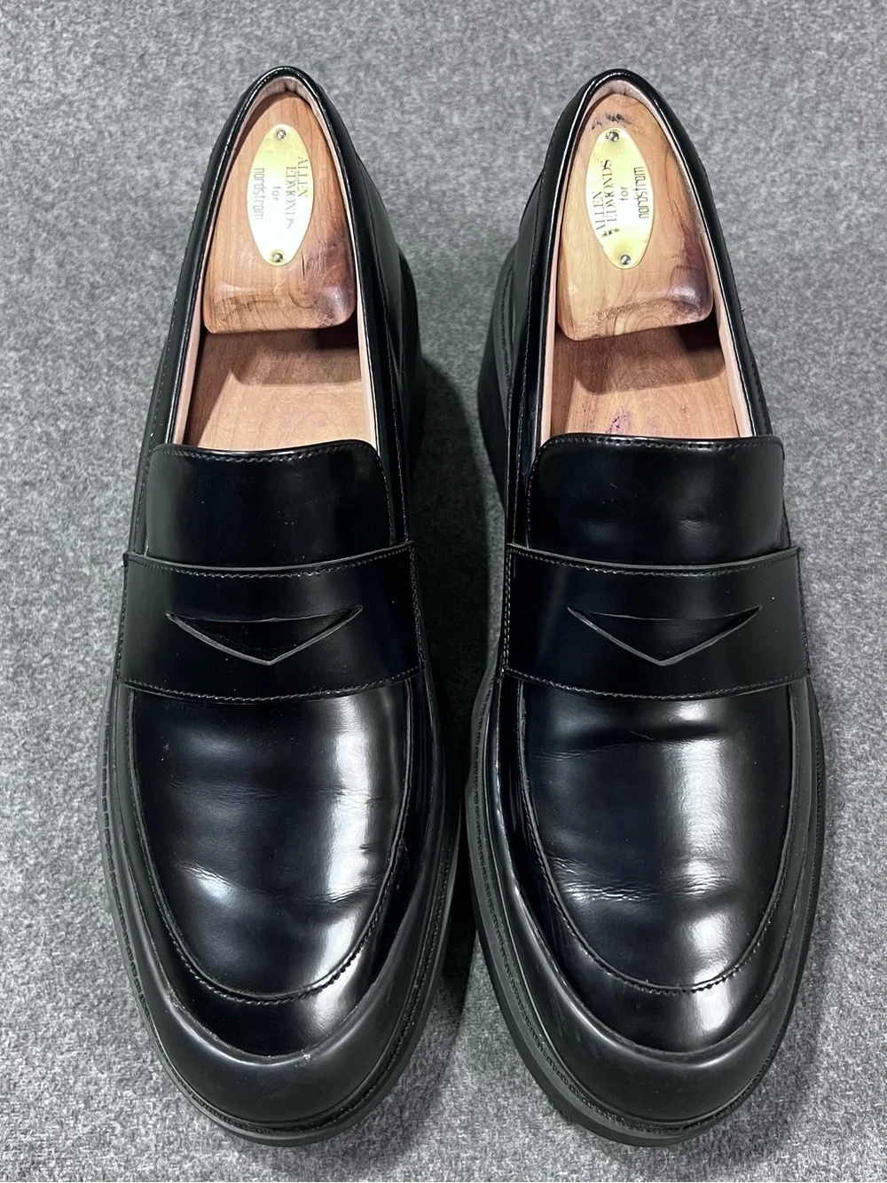Cole Haan Women's Westerly Black Leather Block Heeled Lug Sole Loafers Size 10 B